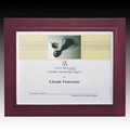 Burgundy Cornell Leatherette Certificate Frame